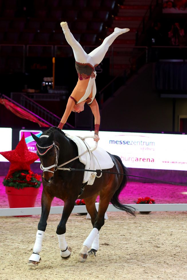 Bei der Mevisto Horse show in Salzburg: Regina Burgmayr mit Pferd Adlon (Foto: Andrea Fuchshummer)