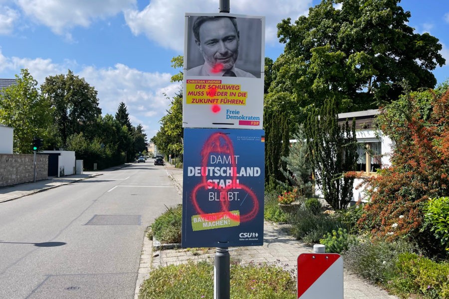 Schmiererei und Gepöbel