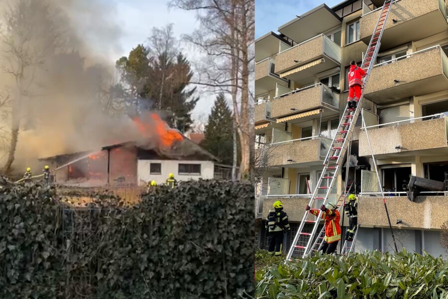 Zwei Großbrände in Baldham