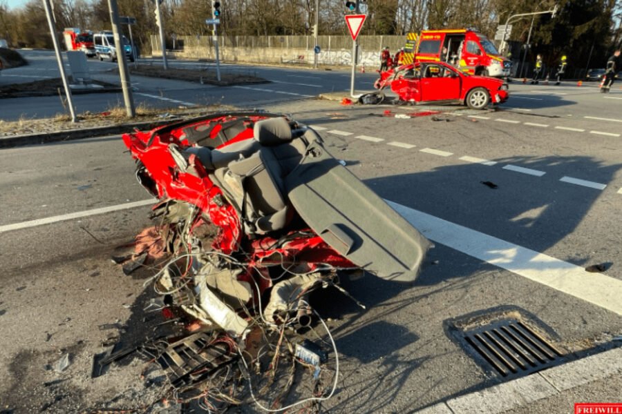 Schwerer Unfall auf B304