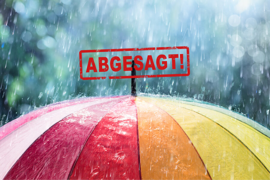 Welche Veranstaltungen ins Wasser fallen